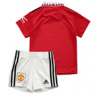 Manchester United Fotballklær Hjemmedraktsett Barn 2022-23 Kortermet (+ korte bukser)